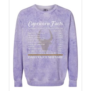 Capricorn Zodiac Sign Horoscope Star Facts Definition Humor Colorblast Crewneck Sweatshirt