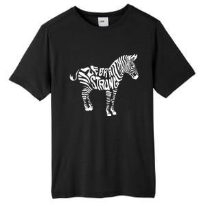 Cute Zebra Strong Ehlers Danlos Syndrome Awareness Gift Tall Fusion ChromaSoft Performance T-Shirt