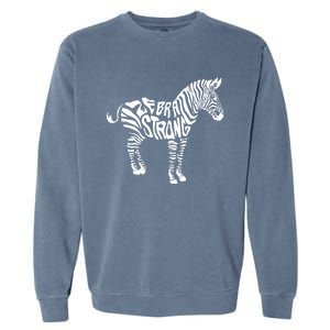 Cute Zebra Strong Ehlers Danlos Syndrome Awareness Gift Garment-Dyed Sweatshirt