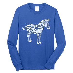 Cute Zebra Strong Ehlers Danlos Syndrome Awareness Gift Long Sleeve Shirt