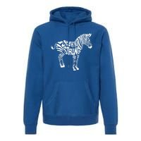 Cute Zebra Strong Ehlers Danlos Syndrome Awareness Gift Premium Hoodie