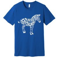 Cute Zebra Strong Ehlers Danlos Syndrome Awareness Gift Premium T-Shirt