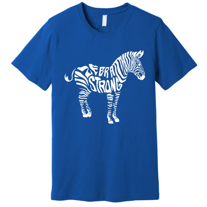 Cute Zebra Strong Ehlers Danlos Syndrome Awareness Gift Premium T-Shirt