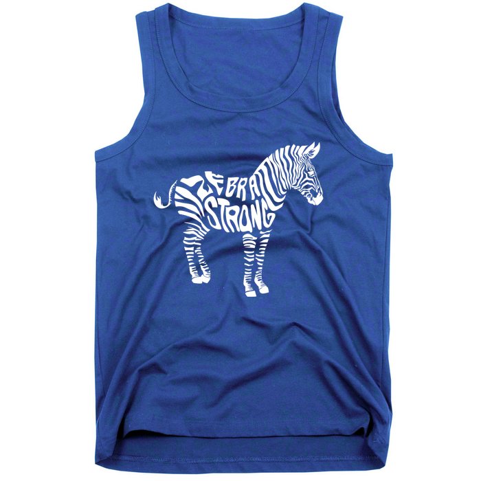 Cute Zebra Strong Ehlers Danlos Syndrome Awareness Gift Tank Top