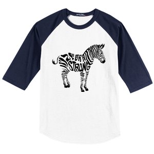 Cute Zebra Strong Ehlers Danlos Syndrome Awareness Gift Baseball Sleeve Shirt