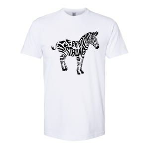 Cute Zebra Strong Ehlers Danlos Syndrome Awareness Gift Softstyle CVC T-Shirt