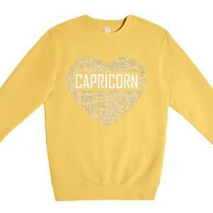 Capricorn Zodiac Traits Horoscope Astrology Sign Premium Crewneck Sweatshirt