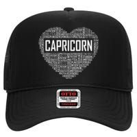 Capricorn Zodiac Traits Horoscope Astrology Sign High Crown Mesh Back Trucker Hat