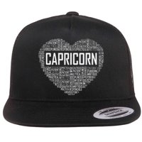 Capricorn Zodiac Traits Horoscope Astrology Sign Flat Bill Trucker Hat