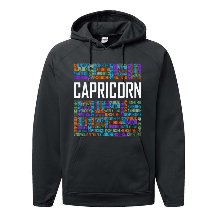 Capricorn Zodiac Traits Horoscope Astrology Sign Performance Fleece Hoodie