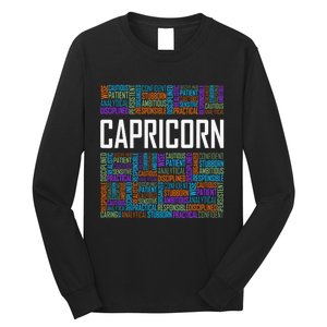 Capricorn Zodiac Traits Horoscope Astrology Sign Long Sleeve Shirt