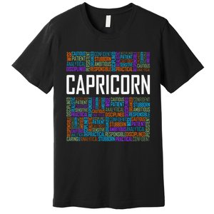 Capricorn Zodiac Traits Horoscope Astrology Sign Premium T-Shirt