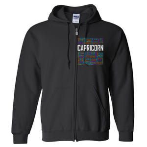 Capricorn Zodiac Traits Horoscope Astrology Sign Full Zip Hoodie