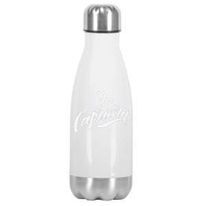 Capricorn Zodiac Traits Horoscope Astrology Sign Stainless Steel Insulated Water Bottle