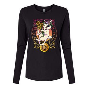 Cat Zodiac Virgo Horoscope Astrology Cute Gift Womens Cotton Relaxed Long Sleeve T-Shirt