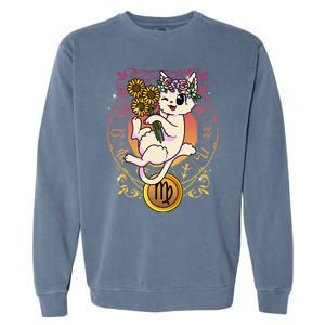 Cat Zodiac Virgo Horoscope Astrology Cute Gift Garment-Dyed Sweatshirt