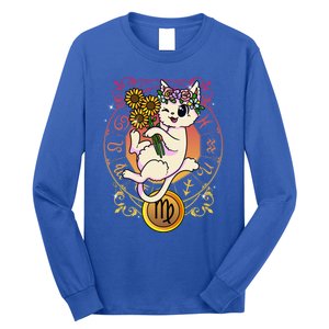 Cat Zodiac Virgo Horoscope Astrology Cute Gift Long Sleeve Shirt