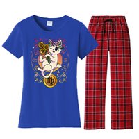 Cat Zodiac Virgo Horoscope Astrology Cute Gift Women's Flannel Pajama Set