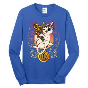 Cat Zodiac Virgo Horoscope Astrology Cute Gift Tall Long Sleeve T-Shirt