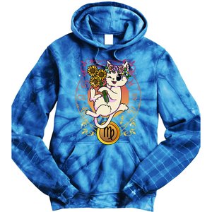 Cat Zodiac Virgo Horoscope Astrology Cute Gift Tie Dye Hoodie