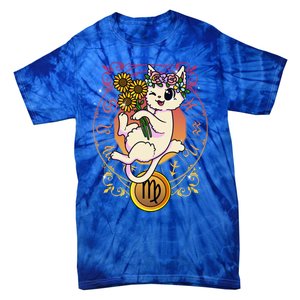 Cat Zodiac Virgo Horoscope Astrology Cute Gift Tie-Dye T-Shirt