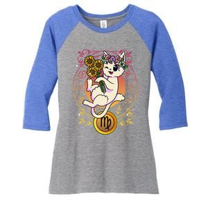 Cat Zodiac Virgo Horoscope Astrology Cute Gift Women's Tri-Blend 3/4-Sleeve Raglan Shirt