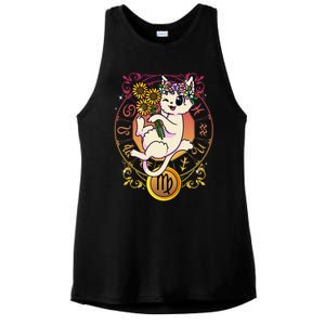 Cat Zodiac Virgo Horoscope Astrology Funny Gift Ladies PosiCharge Tri-Blend Wicking Tank