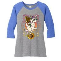 Cat Zodiac Virgo Horoscope Astrology Funny Gift Women's Tri-Blend 3/4-Sleeve Raglan Shirt