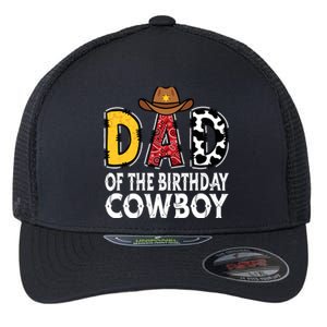 Dad 1st Birthday Cowboy Western Dad Birthday Boy Flexfit Unipanel Trucker Cap