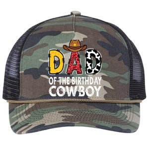 Dad 1st Birthday Cowboy Western Dad Birthday Boy Retro Rope Trucker Hat Cap