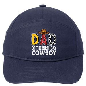 Dad 1st Birthday Cowboy Western Dad Birthday Boy 7-Panel Snapback Hat