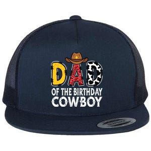 Dad 1st Birthday Cowboy Western Dad Birthday Boy Flat Bill Trucker Hat