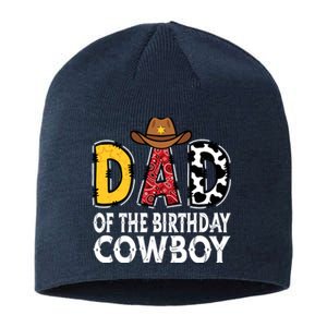 Dad 1st Birthday Cowboy Western Dad Birthday Boy Sustainable Beanie