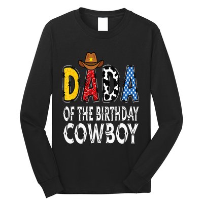 Dada 1st Birthday Cowboy Western Dada Birthday Boy Long Sleeve Shirt