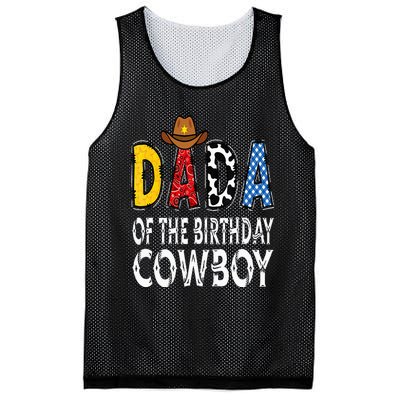 Dada 1st Birthday Cowboy Western Dada Birthday Boy Mesh Reversible Basketball Jersey Tank