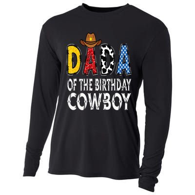 Dada 1st Birthday Cowboy Western Dada Birthday Boy Cooling Performance Long Sleeve Crew