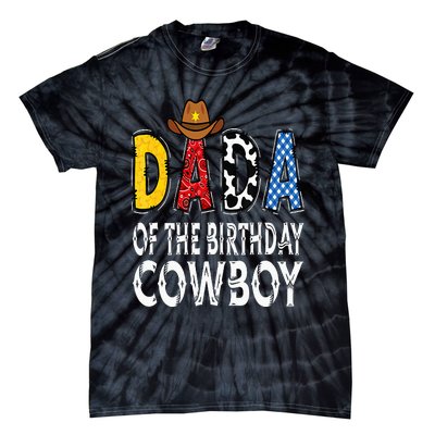 Dada 1st Birthday Cowboy Western Dada Birthday Boy Tie-Dye T-Shirt