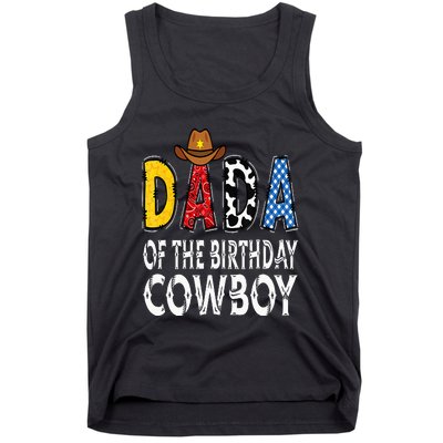 Dada 1st Birthday Cowboy Western Dada Birthday Boy Tank Top