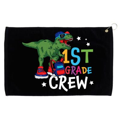 Dinosaur 1st Grade Crew Team 1st Grade Back To School First Day Of School Grommeted Golf Towel