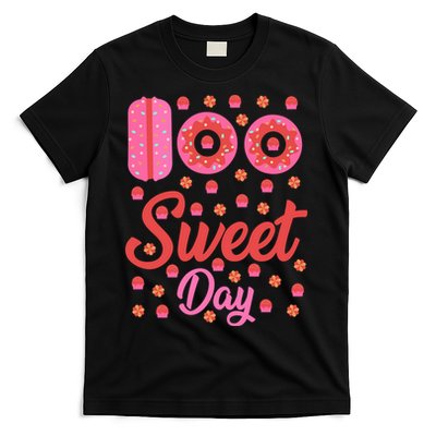Donuts 100 Sweet Days Happy 100th Day Of School Teacher T-Shirt