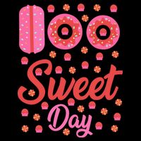 Donuts 100 Sweet Days Happy 100th Day Of School Teacher Drawstring Bag