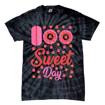 Donuts 100 Sweet Days Happy 100th Day Of School Teacher Tie-Dye T-Shirt