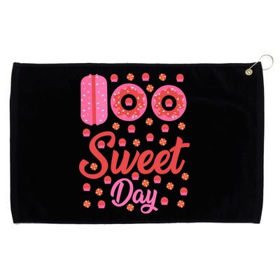 Donuts 100 Sweet Days Happy 100th Day Of School Teacher Grommeted Golf Towel