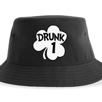 Drunk 1 Saint Patrick's Day Party Group Sustainable Bucket Hat