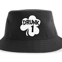 Drunk 1 Saint Patrick's Day Party Group Sustainable Bucket Hat
