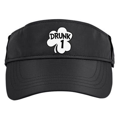 Drunk 1 Saint Patrick's Day Party Group Adult Drive Performance Visor