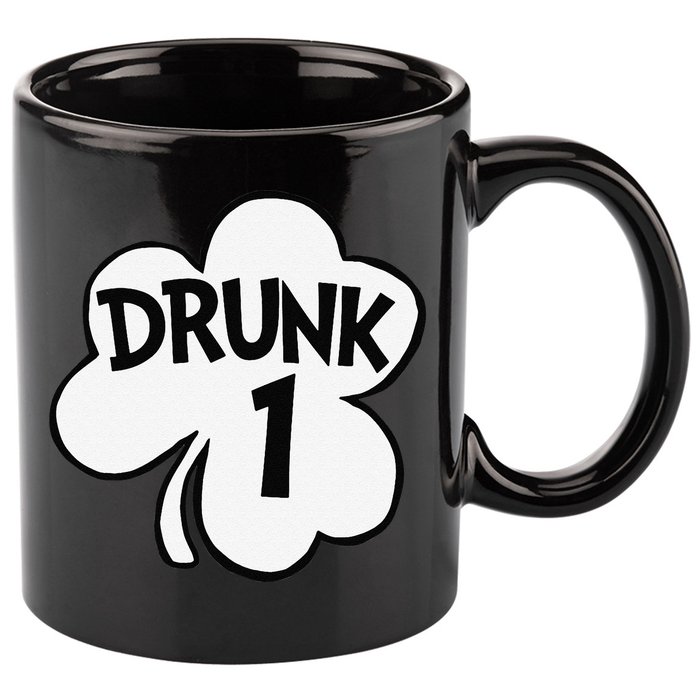 Drunk 1 Saint Patrick's Day Party Group 11oz C Handle Ceramic Mug