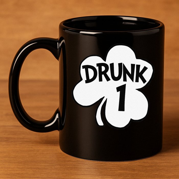 Drunk 1 Saint Patrick's Day Party Group 11oz C Handle Ceramic Mug