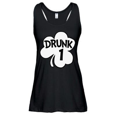 Drunk 1 Saint Patrick's Day Party Group Ladies Essential Flowy Tank