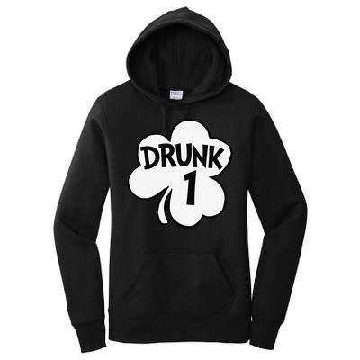 Drunk 1 Saint Patrick's Day Party Group Women's Pullover Hoodie
